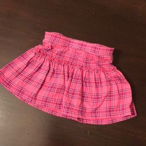 Girls Plaid Pink Skirt